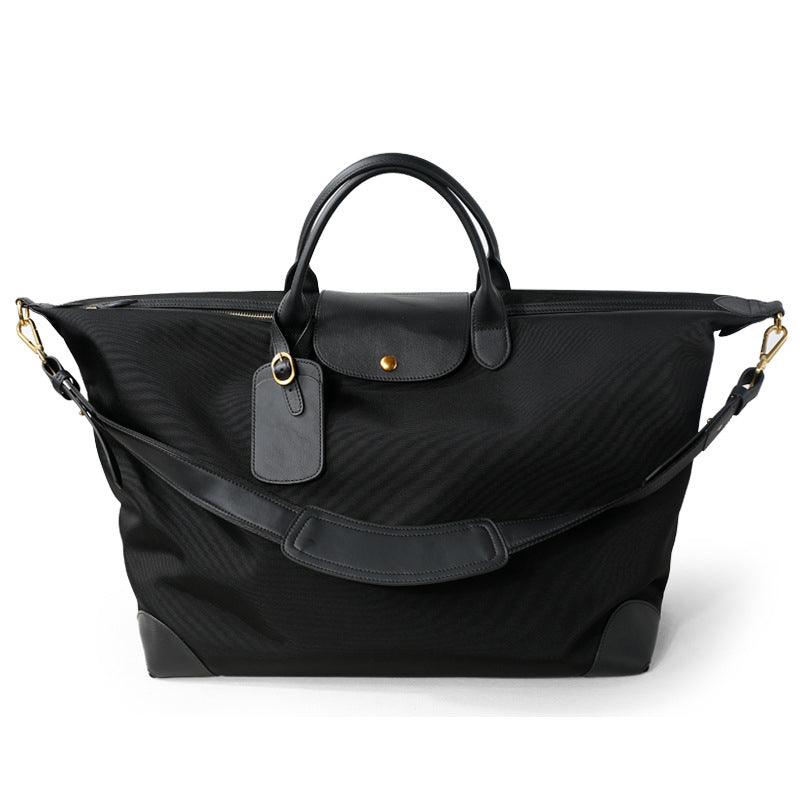 Recycled Nylon & Cowhide Leather Work Tote Bag – Handmade, 3 Sizes | Personalised Initials, Laptop Bag, Waterproof, Anti-Slip Strap