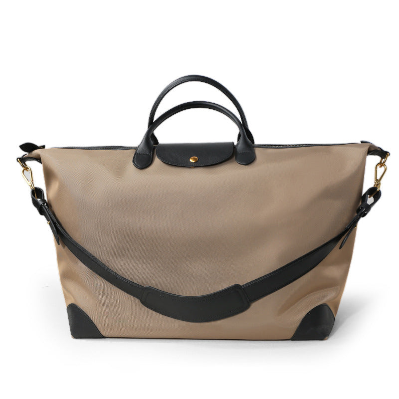 Recycled Nylon & Cowhide Leather Work Tote Bag – Handmade, 3 Sizes | Personalised Initials, Laptop Bag, Waterproof, Anti-Slip Strap