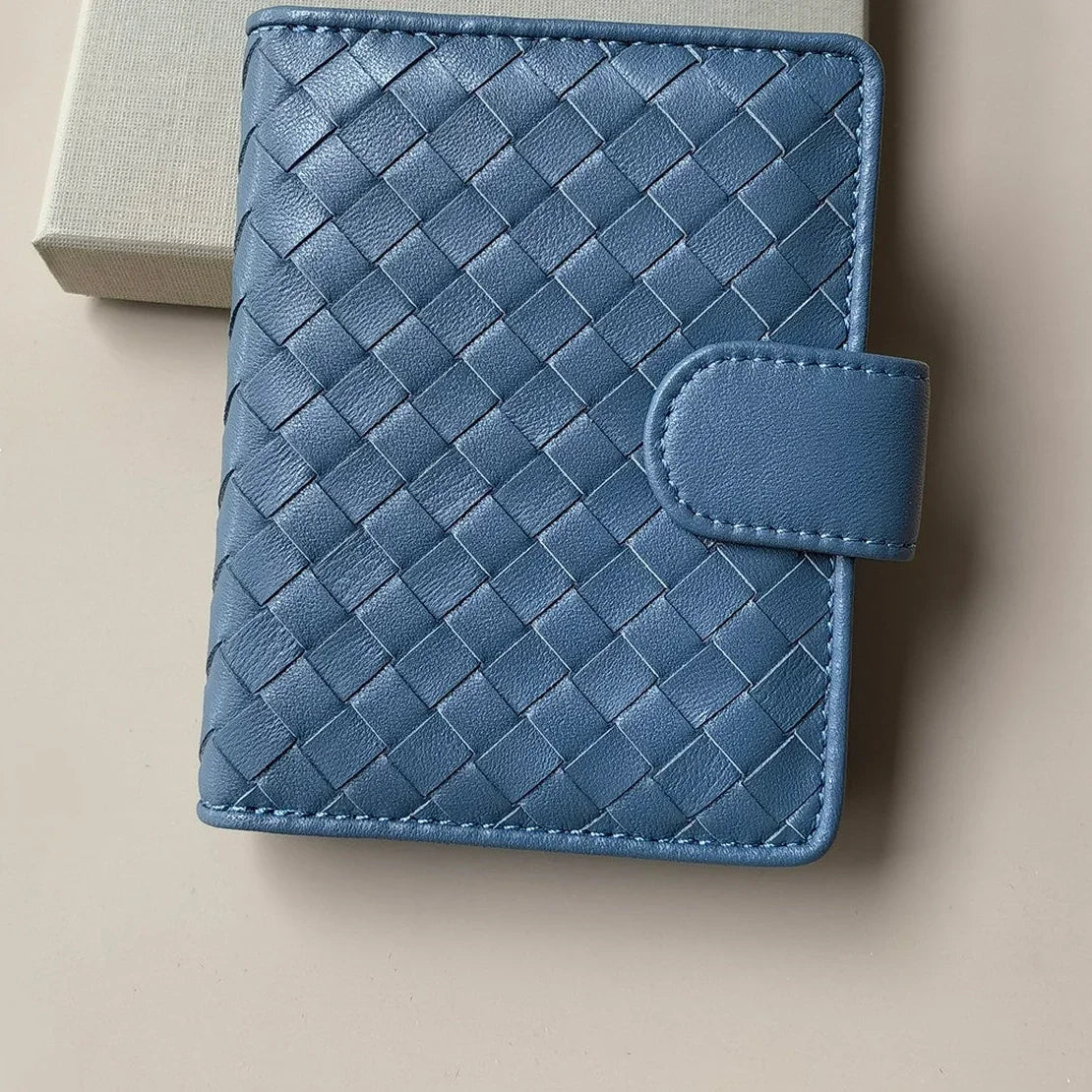 Small Lambskin Leather Interwoven Wallet, Women Woven Leather Cards Holder, Handcrafted Trifold Wallet, Designer Wallet, Women Purse