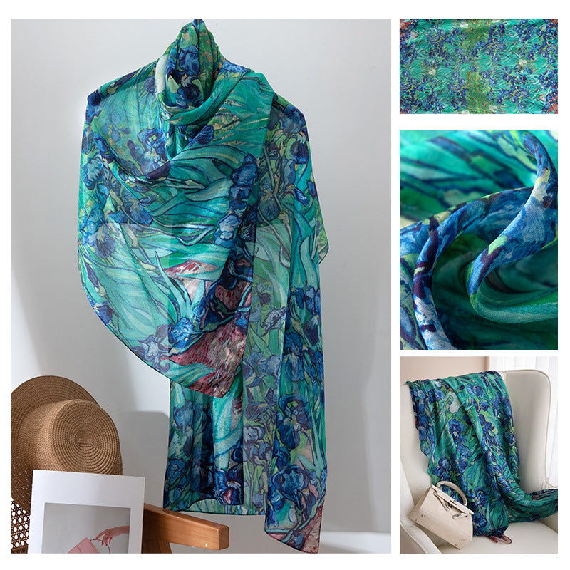 Mulberry Silk Long Scarf | Women's Lightweight Versatile Shawl, Gift for Mum