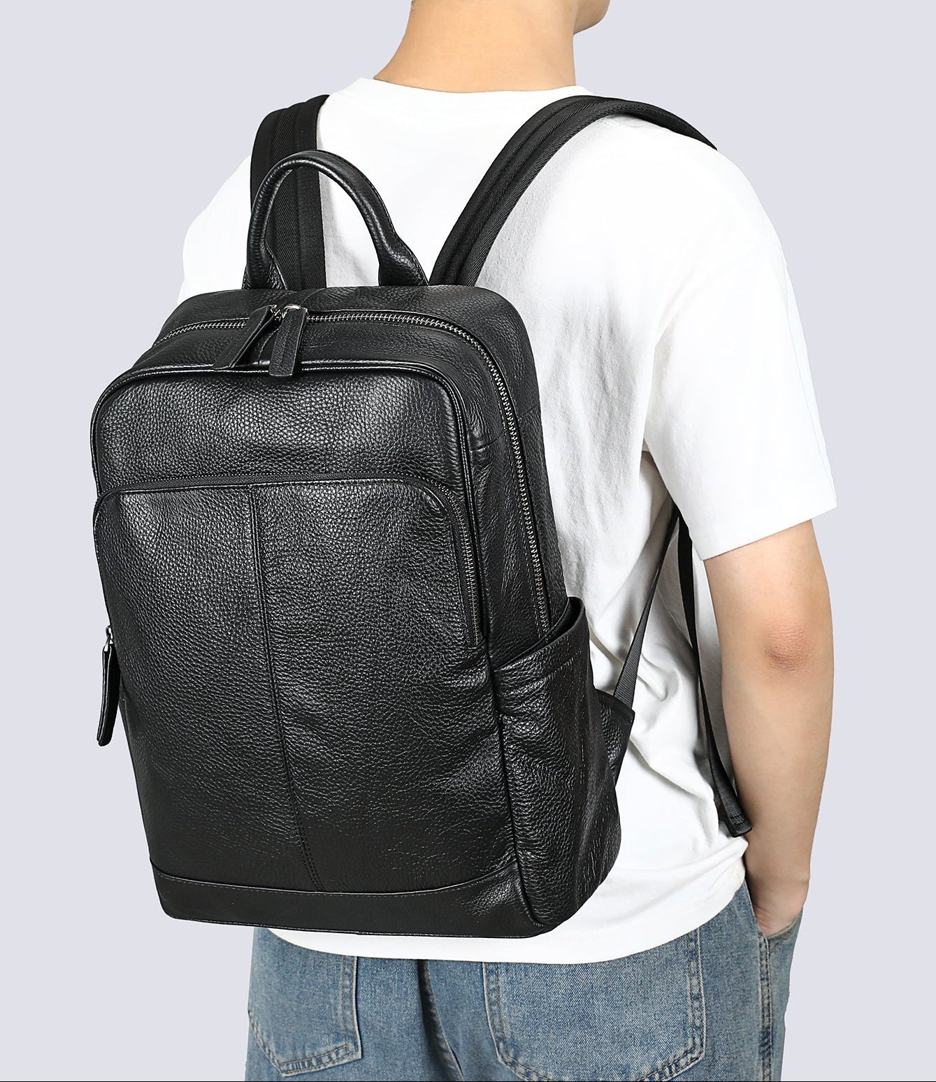 Full Grain Leather Backpack for Men | Vintage Handcrafted Cow hide Business Bag | Large Laptop Commuter Backpack