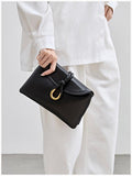 Silky Lambskin Leather Braided Rope Buckle Shoulder & Crossbody Bag | Elegant Handle Party Bag for Women