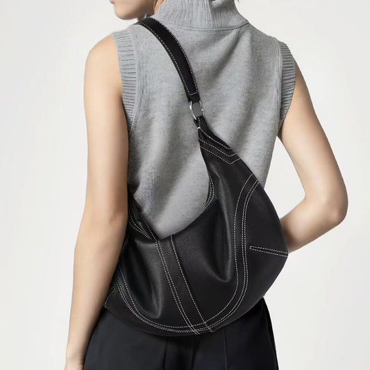 Slouchy Leather Boho Purses | Women's Soft Cowhide Boho Crossbody Bag