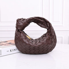 Small Lambskin Knotted Intrecciato Leather Handbag, Handcrafted Premium Quality Genuine Leather Handbag, Daily Fashion Lady Bag, Designer Bag