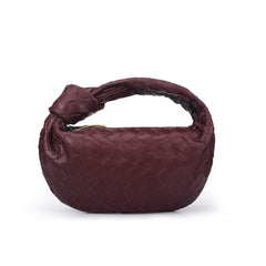 Small Lambskin Knotted Intrecciato Leather Handbag, Handcrafted Premium Quality Genuine Leather Handbag, Daily Fashion Lady Bag, Designer Bag