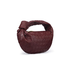 Small Lambskin Knotted Intrecciato Leather Handbag, Handcrafted Premium Quality Genuine Leather Handbag, Daily Fashion Lady Bag, Designer Bag