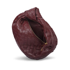 Small Lambskin Knotted Intrecciato Leather Handbag, Handcrafted Premium Quality Genuine Leather Handbag, Daily Fashion Lady Bag, Designer Bag