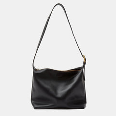 Soft Genuine Leather Hobo Shoulder Bag, Minimalist Slouchy Tote for Women, Vintage Cowhide Crossbody Bag
