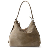 Suede Cowhide Leather Hobo Bag | Women's Slouchy Shoulder & Crossbody Tote