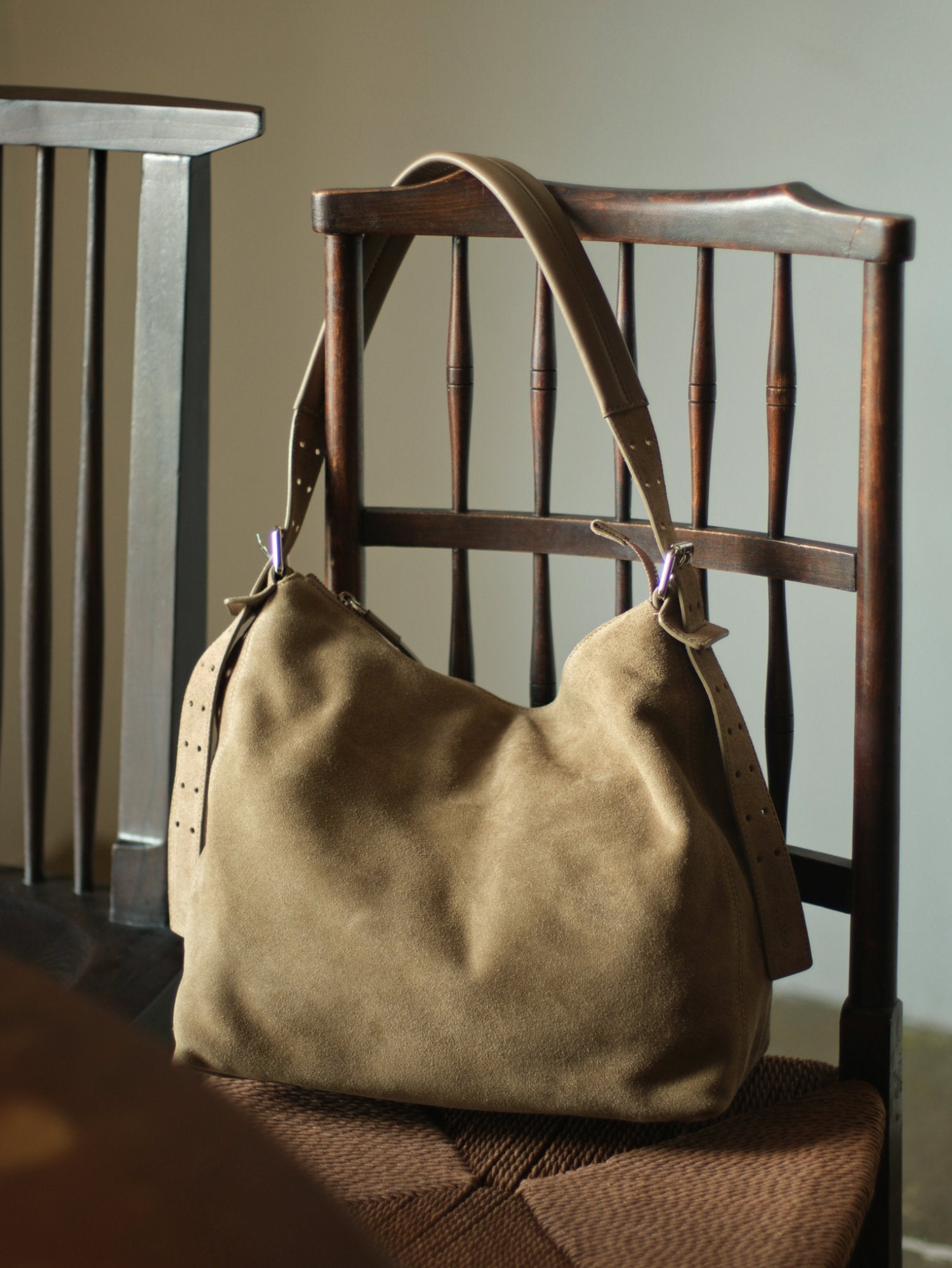 Suede Cowhide Leather Hobo Bag | Women's Slouchy Shoulder & Crossbody Tote