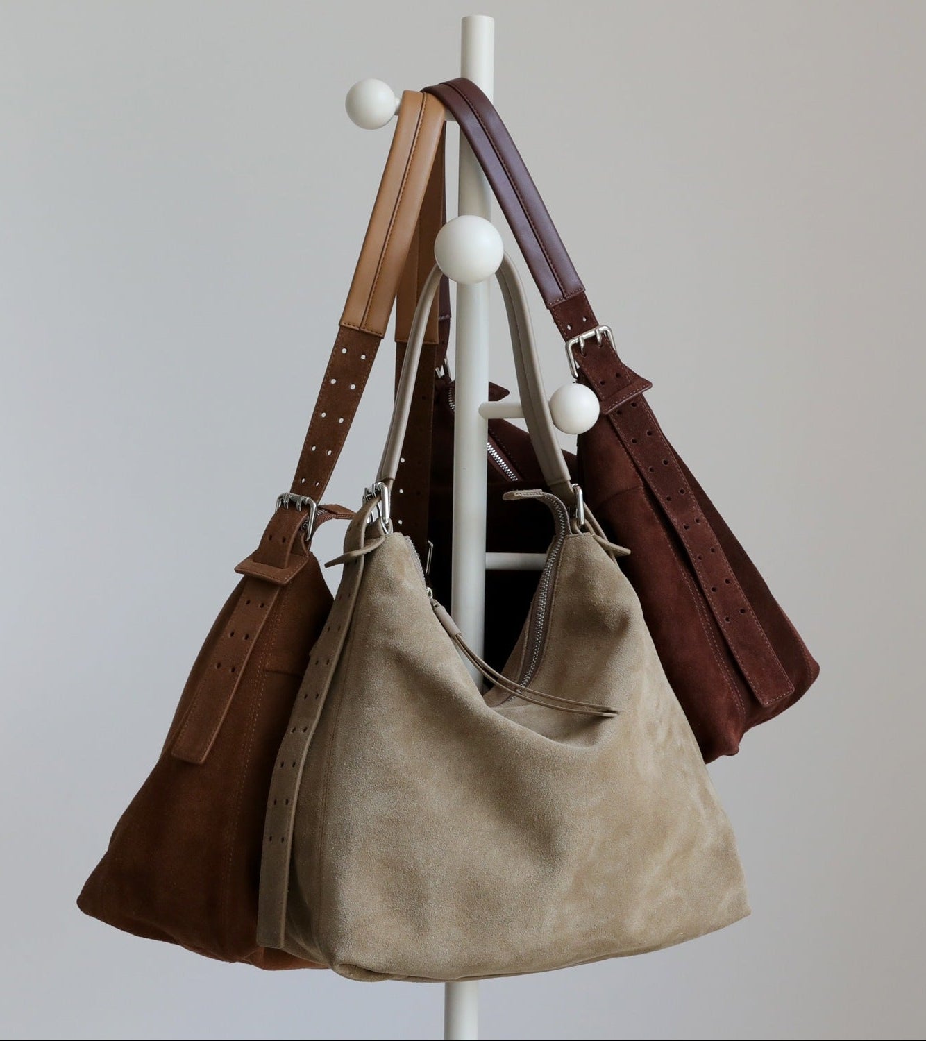 Suede Cowhide Leather Hobo Bag | Women's Slouchy Shoulder & Crossbody Tote