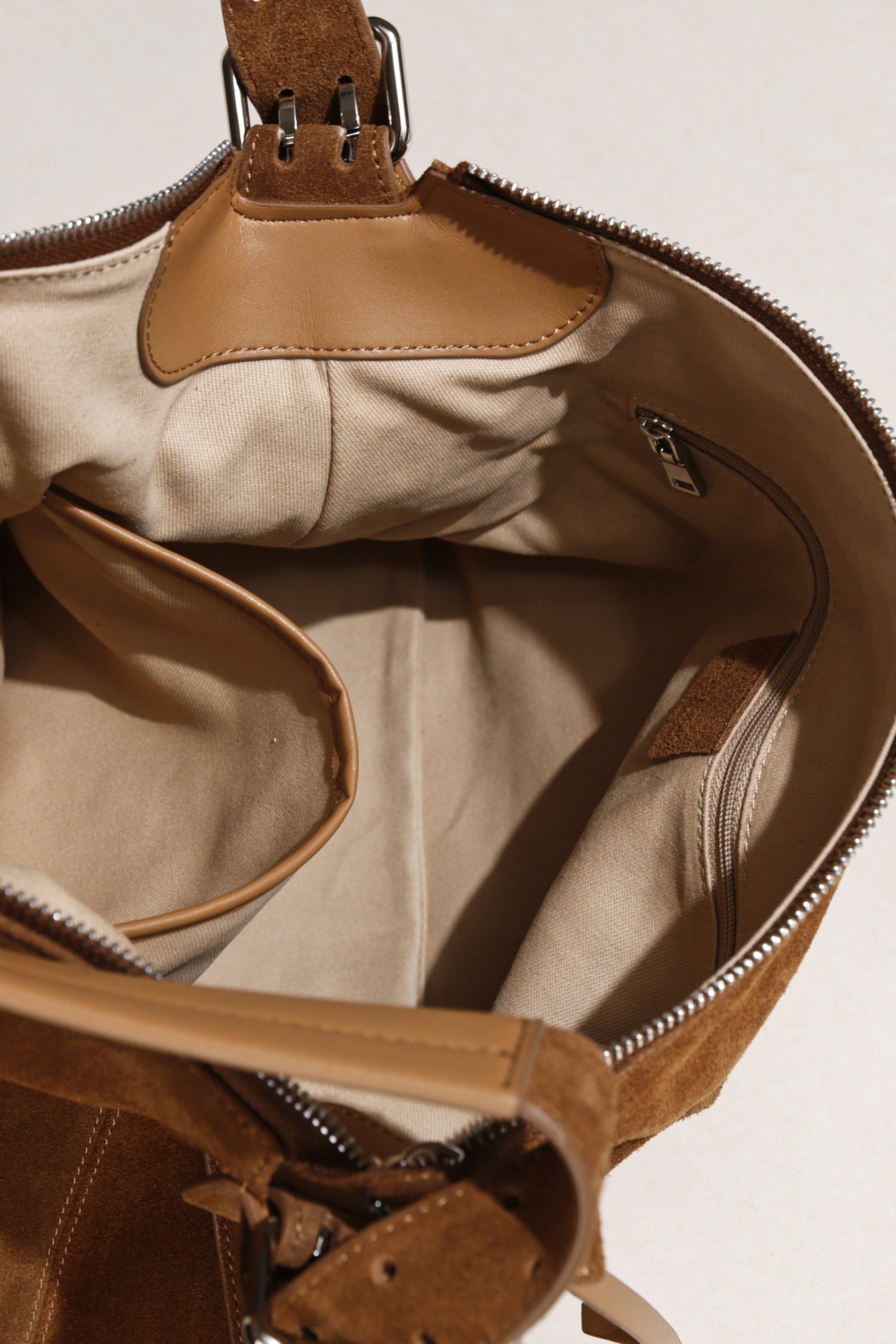 Suede Cowhide Leather Hobo Bag | Women's Slouchy Shoulder & Crossbody Tote