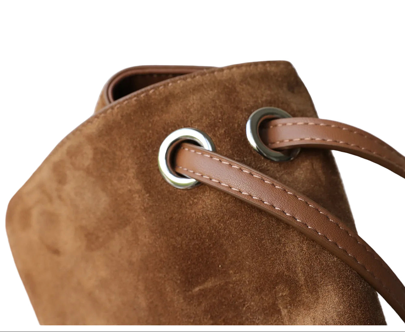 Suede Cowhide Shoulder Bag | Large Vintage Commuter Tote | Genuine Leather Women's Bag