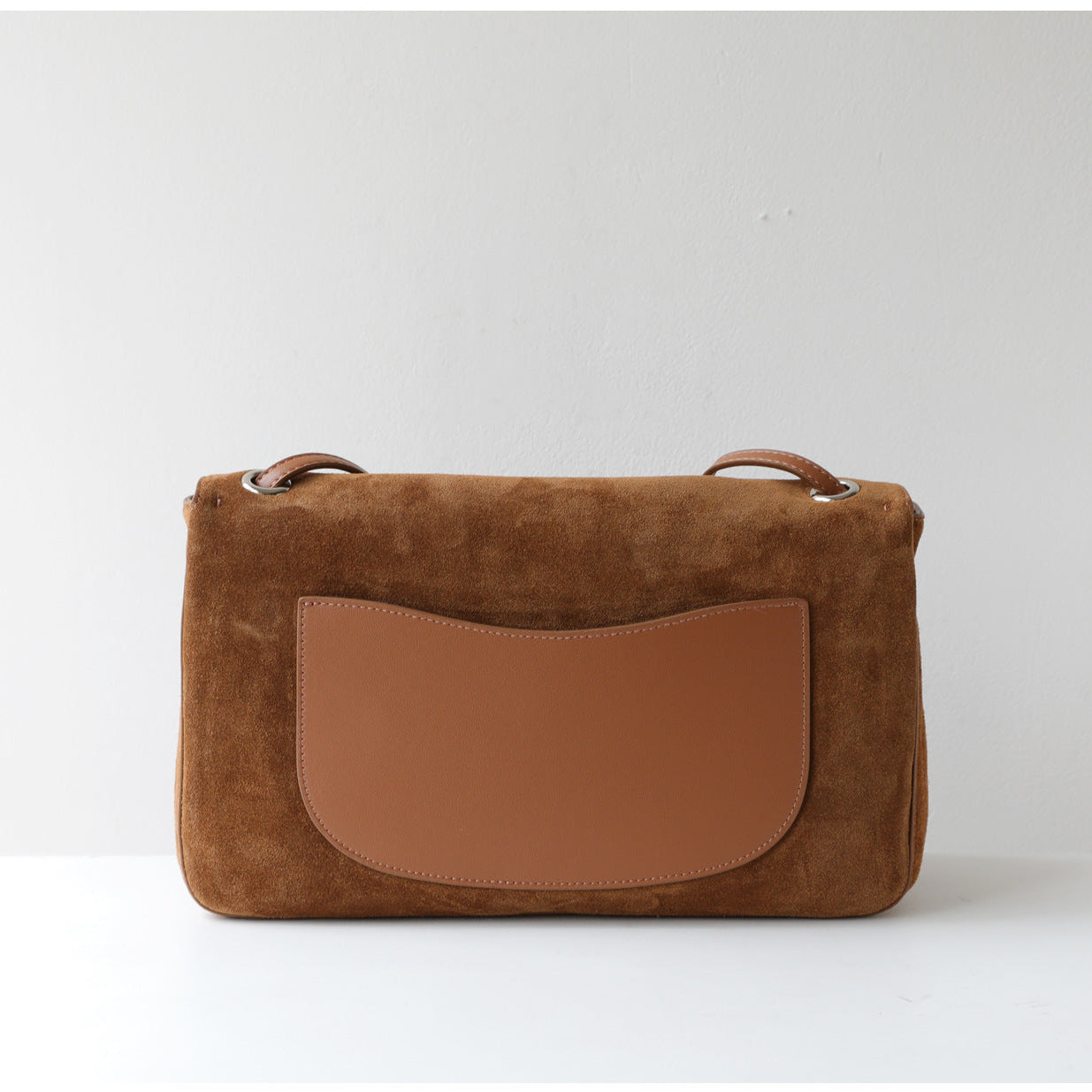 Suede Cowhide Shoulder Bag | Large Vintage Commuter Tote | Genuine Leather Women's Bag