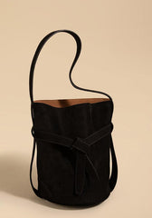 Suede Women's Bucket Bag in a Laid-back Style | Large Tote Bag for Commuting, Vintage Bucket bag in genuine leather