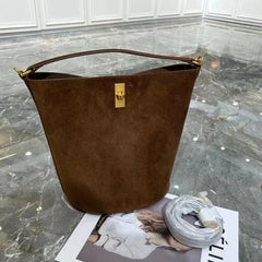 Suede Bag, Smooth & Pebbled Leather Bucket Bag | Crossbody & Top Handle Tote