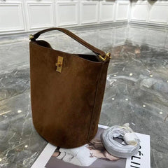 Suede Bag, Smooth & Pebbled Leather Bucket Bag | Crossbody & Top Handle Tote