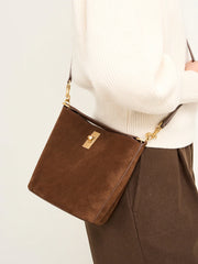 Suede Bag, Smooth & Pebbled Leather Bucket Bag | Crossbody & Top Handle Tote