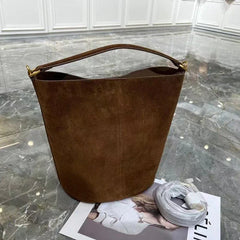 Suede Bag, Smooth & Pebbled Leather Bucket Bag | Crossbody & Top Handle Tote