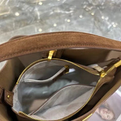 Suede Bag, Smooth & Pebbled Leather Bucket Bag | Crossbody & Top Handle Tote