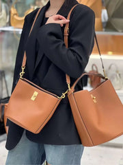 Suede Bag, Smooth & Pebbled Leather Bucket Bag | Crossbody & Top Handle Tote