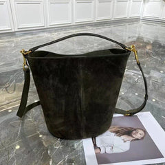 Suede Bag, Smooth & Pebbled Leather Bucket Bag | Crossbody & Top Handle Tote