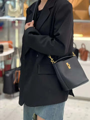 Suede Bag, Smooth & Pebbled Leather Bucket Bag | Crossbody & Top Handle Tote