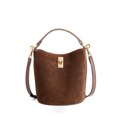 Suede Bag, Smooth & Pebbled Leather Bucket Bag | Crossbody & Top Handle Tote