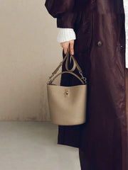 Suede Bag, Smooth & Pebbled Leather Bucket Bag | Crossbody & Top Handle Tote