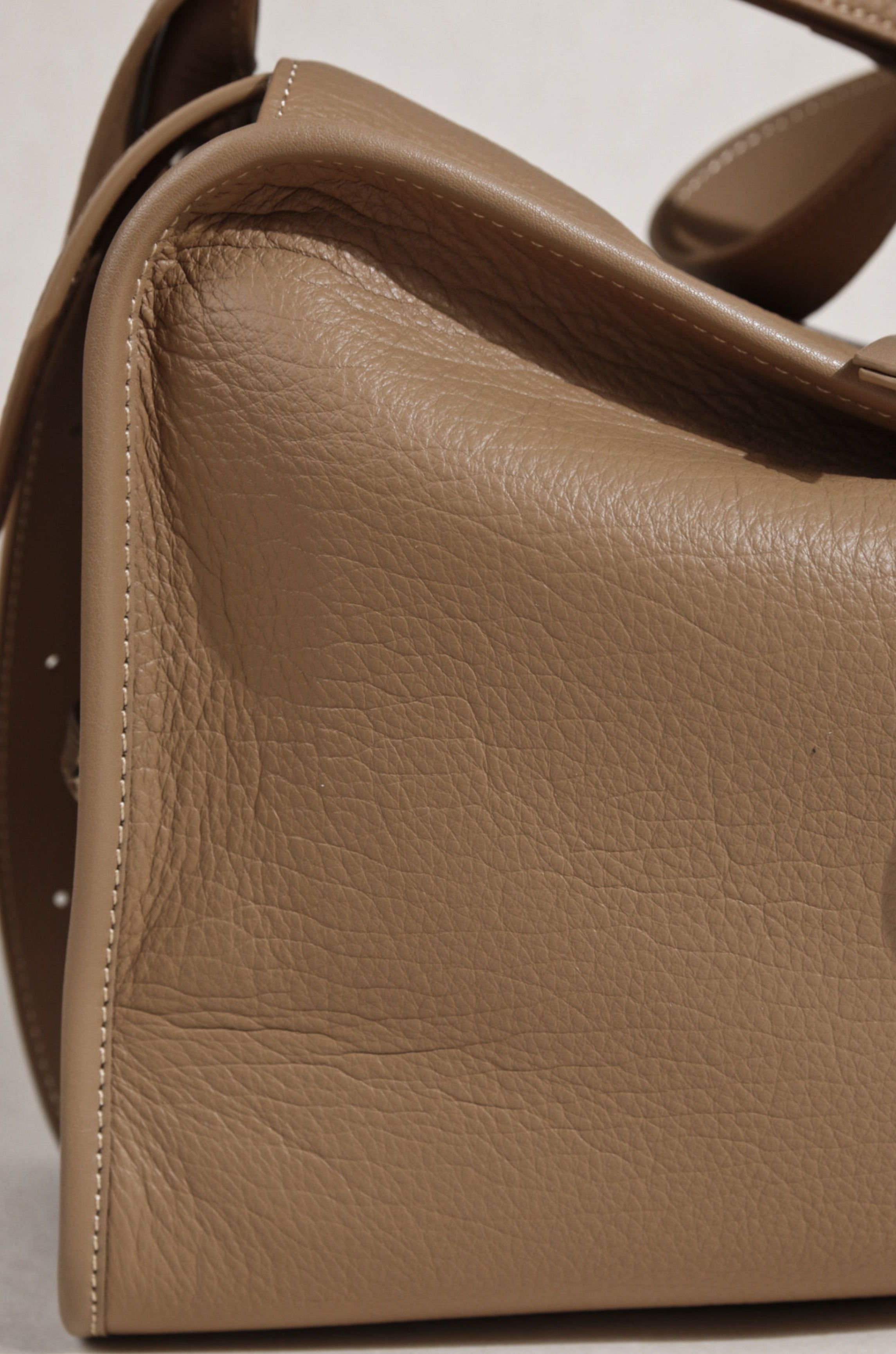 Textured Full Grain Cowhide Leather Boston Bag | Women's Shoulder & Crossbody Bag