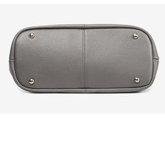 Two Tone Pebbled Leather Commuter Shoulder Bag for Women, Soft Genuine Leather Slouchy Shoulder & Handbag