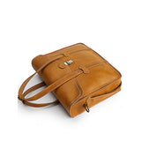 Vegetable-Tanned Full Grain Leather Briefcase – 15" Laptop Bag | Handcrafted Flap-Over Work Bag with Crossbody Strap