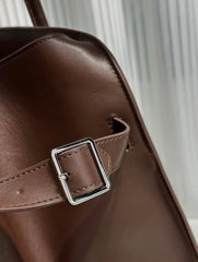 Versatile Genuine Leather Tote Bag - Women's Boston Shoulder Bag for Everyday Commute, Luxury Designer Bag
