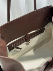 Versatile Genuine Leather Tote Bag - Women's Boston Shoulder Bag for Everyday Commute, Luxury Designer Bag