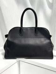 Versatile Genuine Leather Tote Bag - Women's Boston Shoulder Bag for Everyday Commute, Luxury Designer Bag