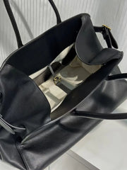 Versatile Genuine Leather Tote Bag - Women's Boston Shoulder Bag for Everyday Commute, Luxury Designer Bag