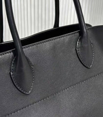 Versatile Genuine Leather Tote Bag - Women's Boston Shoulder Bag for Everyday Commute, Luxury Designer Bag
