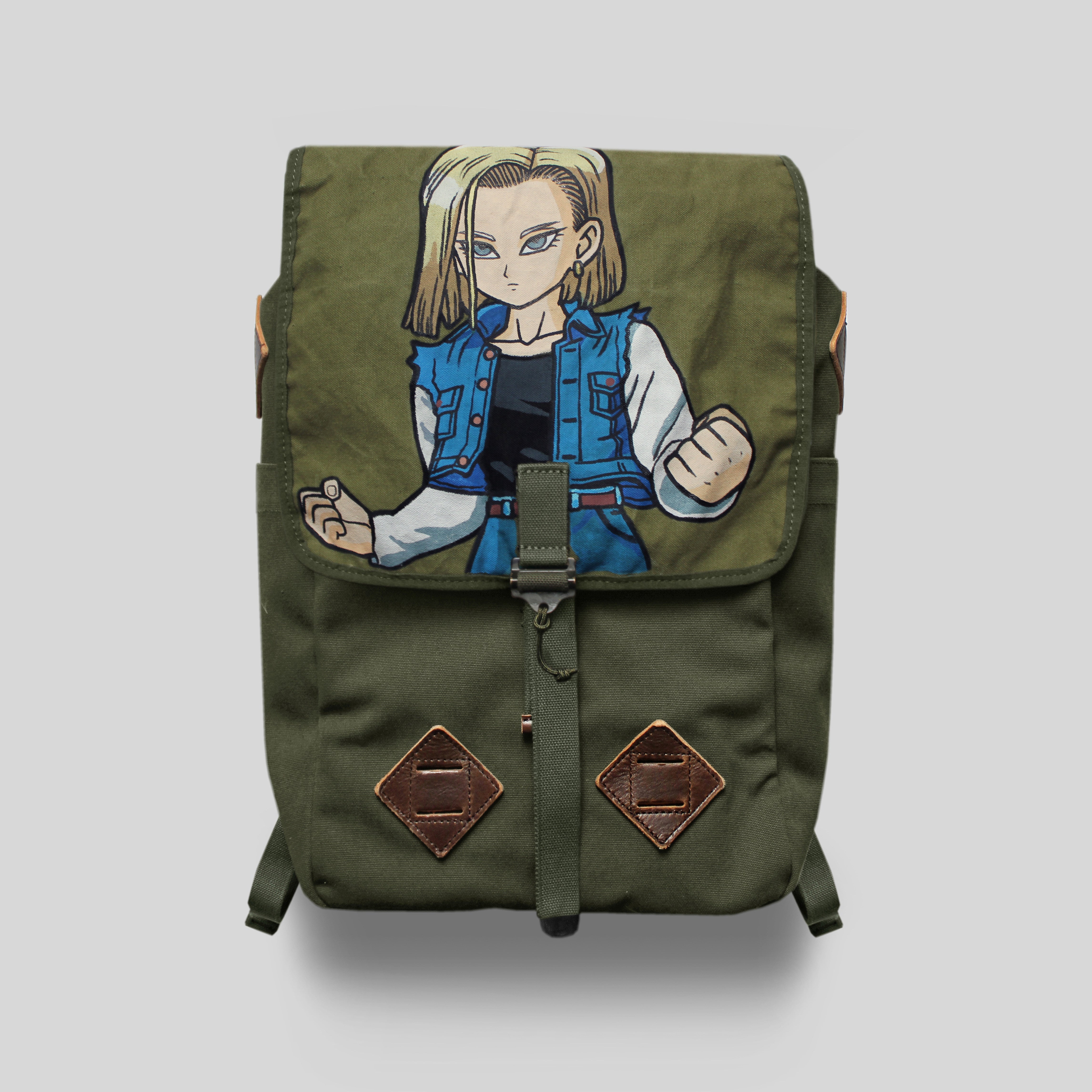Vintage Distressed Canvas & Leather Backpack | Unisex Outdoor Commuter Rucksack