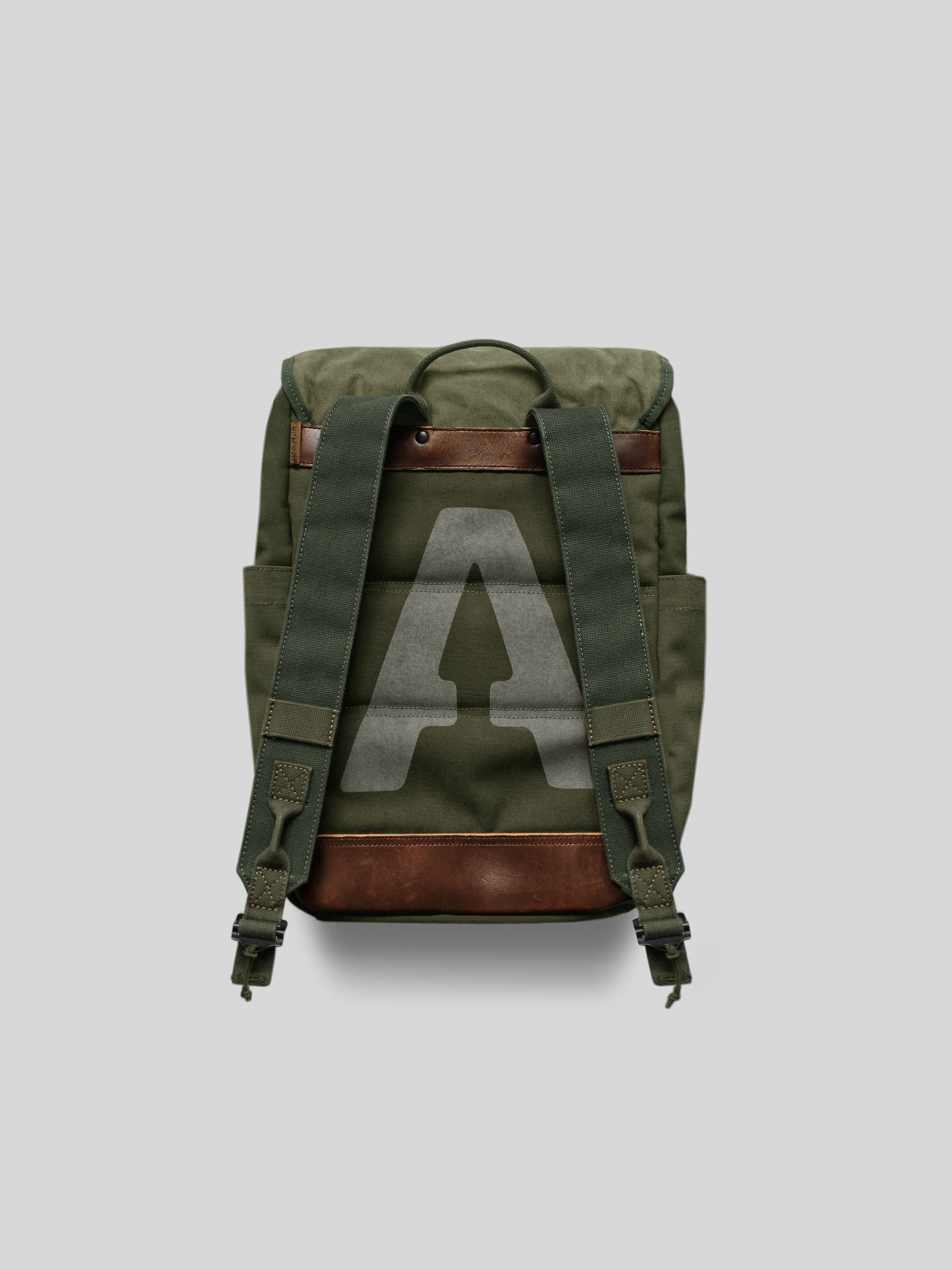 Vintage Distressed Canvas & Leather Backpack | Unisex Outdoor Commuter Rucksack