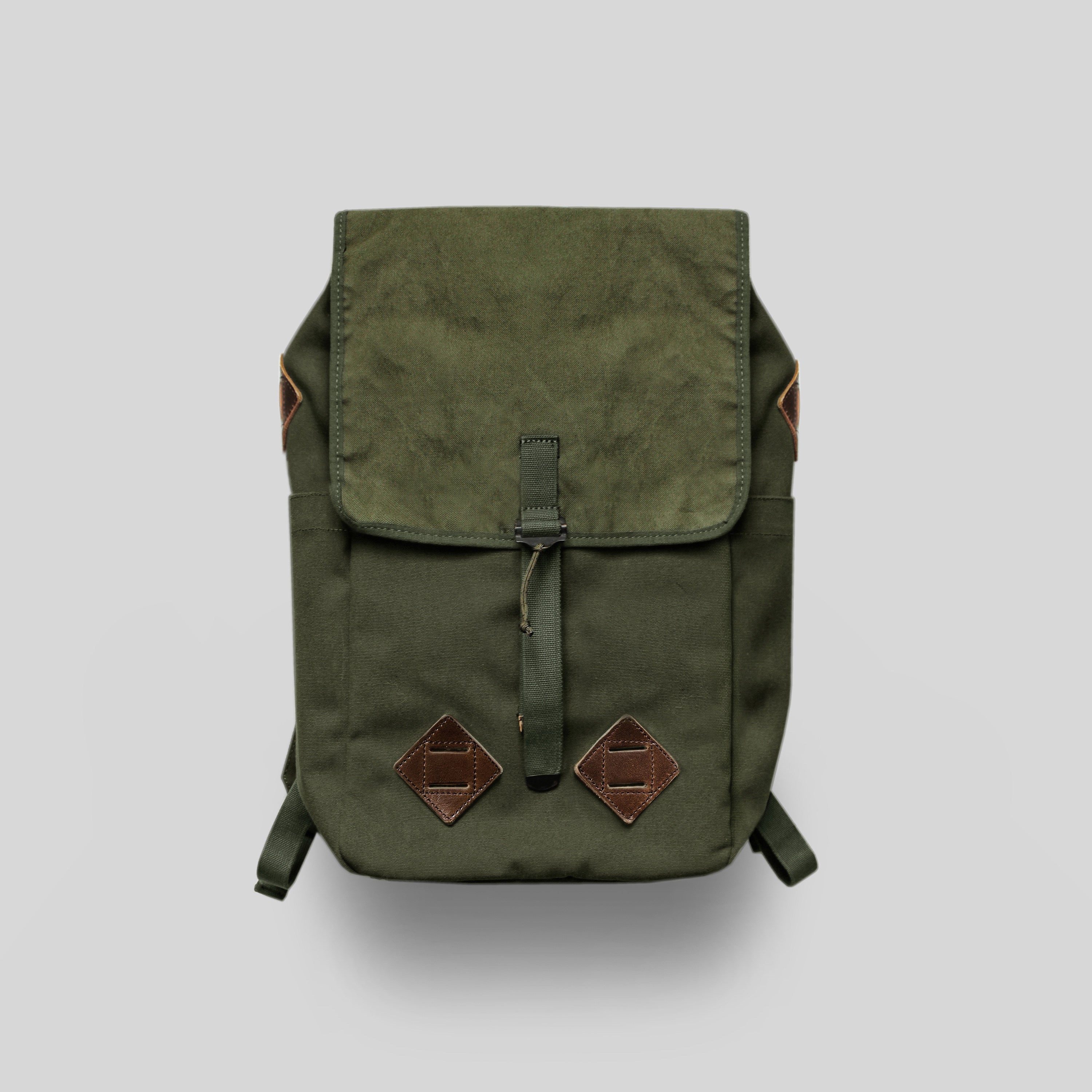Vintage Distressed Canvas & Leather Backpack | Unisex Outdoor Commuter Rucksack