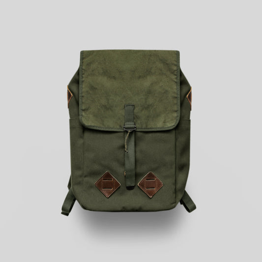 Vintage Distressed Canvas & Leather Backpack | Unisex Outdoor Commuter Rucksack