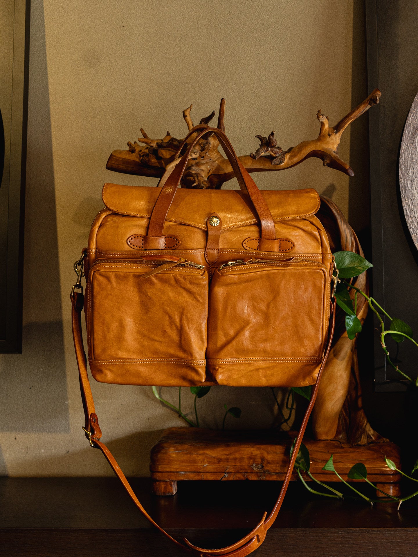 Vintage Italian Leather Men's Business Briefcase | Handcrafted Full Grain Leather Heavy-Duty Crossbody 13-inches Laptop Bag, Travelling Bag, Weekend Bag Alexel Crafts Wholesale