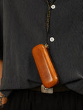 Vintage Leather Glasses Case | Cowhide Leather Zip Eyewear Case