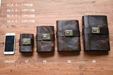 Vintage Leather Journal with Combination Lock | Handmade Full Grain Leather Diary Notebook