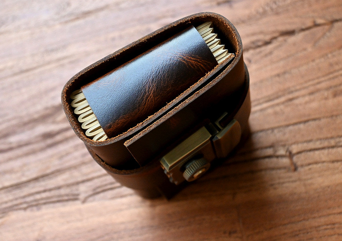 Vintage Leather Journal with Combination Lock | Handmade Full Grain Leather Diary Notebook