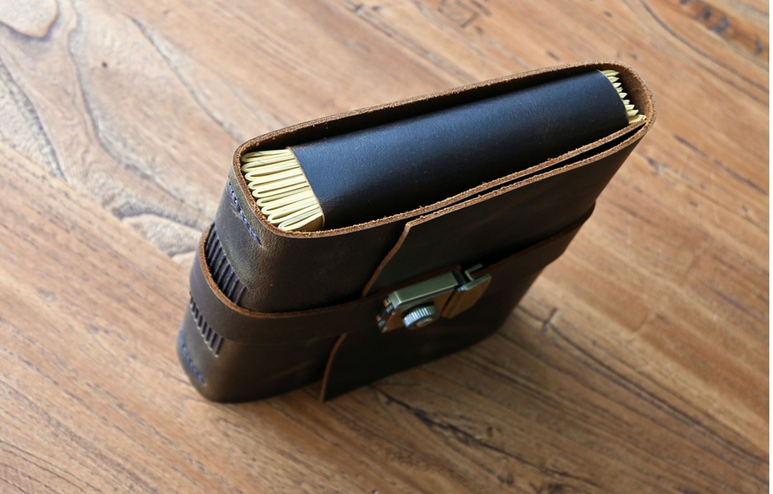 Vintage Leather Journal with Combination Lock | Handmade Full Grain Leather Diary Notebook