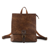 Vintage Vegan Leather Lightweight Backpack, Multi-Functional Commuter Laptop Bag for Women or Men, Large Convertible Shoulder & Handbag Style