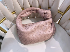 Small Lambskin Knotted Intrecciato Leather Handbag, Handcrafted Premium Quality Genuine Leather Handbag, Daily Fashion Lady Bag, Designer Bag