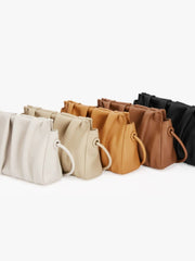 Women Soft Leather Shoulder Cloud Bag, Leather Hobo Purse, Leather Pouch, Gift for Her, Real Genuine Leather Bag