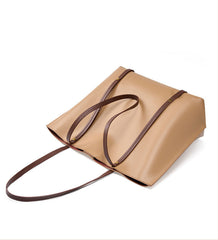 Women’s Large Soft Genuine Leather Tote Bag – Fall/Winter Commuter Shoulder Bag, Laptop Handbag, Work Purse
